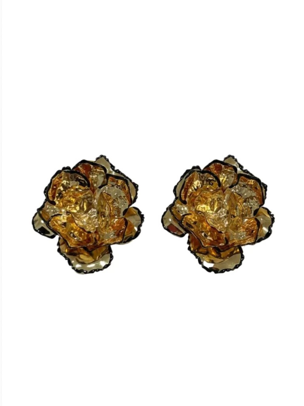 Golden Flower Earrings